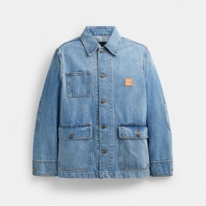 Coach Denim Chore Jacket Hellwaschen | COH866864