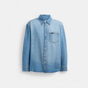 Coach Denim Shirt Hellwaschen | COH866918