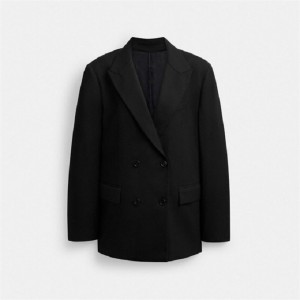 Coach Double Breasted Blazer Schwarz | COH865933