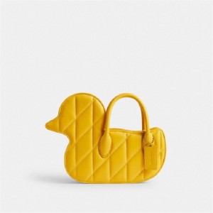 Coach Duck Bag With Quilting Gelb | COH864913