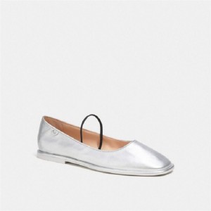 Coach Emilia Mary Jane In Silver Metallic Silber | COH865803