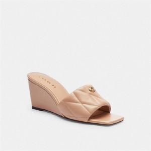 Coach Emma Wedge With Quilting Aprikose | COH865736
