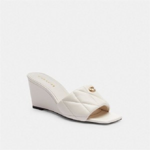 Coach Emma Wedge With Quilting Weiß | COH865729