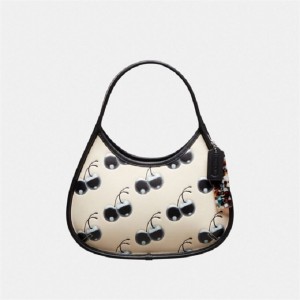 Coach Ergo Bag In Coachtopia Leather With Cherry Print Schwarz Mehrfarbig | COH864974