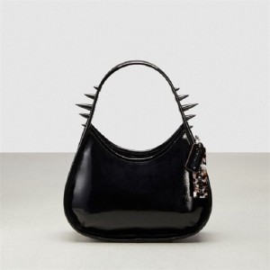Coach Ergo Bag In Crinkle Patent Coachtopia Leather: Spikes Schwarz | COH864837