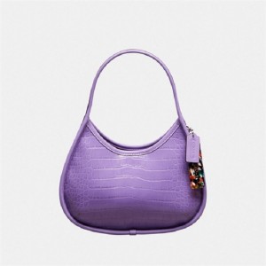 Coach Ergo Bag In Croc Embossed Coachtopia Leather Lila | COH865129