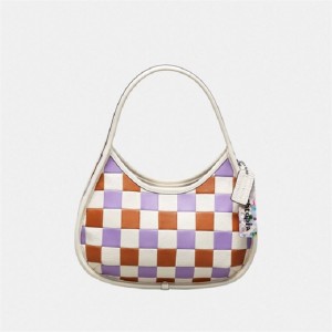 Coach Ergo Bag In Tri Color Checkerboard Upcrafted Leather Mehrfarbig | COH864881
