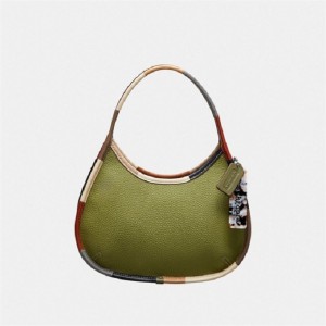 Coach Ergo Bag With Colorful Binding In Upcrafted Leather Olivgrün Grün Mehrfarbig | COH864827