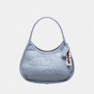 Coach Ergo In Crinkled Patent Coachtopia Leather: Embossed Cloud Print Blau | COH865126
