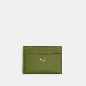 Coach Essential Card Case Silber Hellgrün | COH865536
