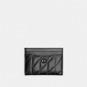 Coach Essential Card Case With Pillow Quilting Blau Grau Schwarz | COH865679