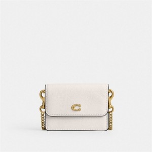 Coach Essential Half Flap Card Case Weiß | COH865698