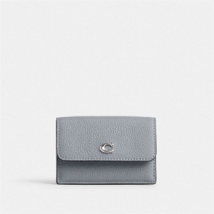 Coach Essential Mini Trifold Wallet Silber Grau Blau | COH865589