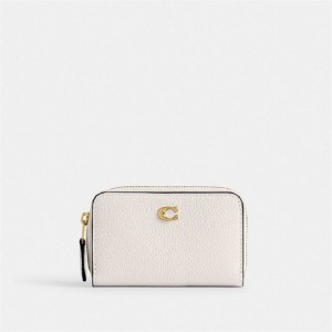 Coach Essential Small Zip Around Card Case Weiß | COH865699