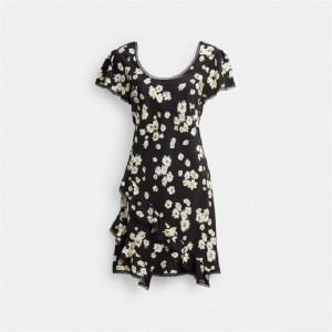 Coach Floral Mini Dress Schwarz | COH866065
