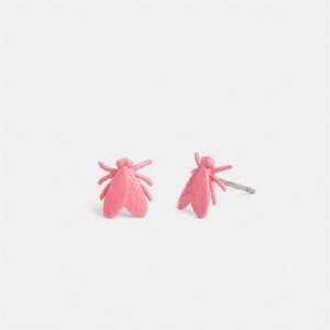 Coach Fly Stud Earrings Silber Rosa | COH866122