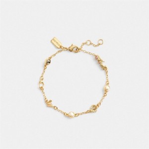 Coach Garden Charms Bracelet Gold Mehrfarbig | COH866129