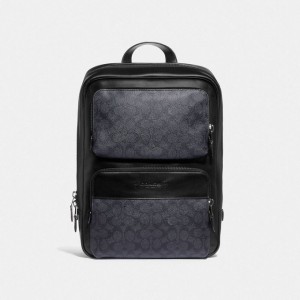 Coach Gotham Backpack In Signature Canvas Schwarz Kupfer Grau Schwarz | COH866500