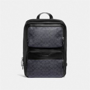 Coach Gotham Backpack In Signature Canvas Schwarz Kupfer Grau Schwarz | COH865463