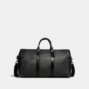 Coach Gotham Duffle Bag In Signature Canvas Schwarz Kupfer Grau | COH866652