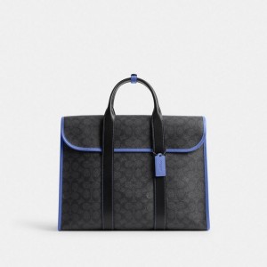 Coach Gotham Portfolio Bag In Signature Canvas Grau | COH866535
