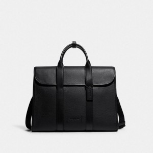 Coach Gotham Portfolio Bag Schwarz Kupfer Schwarz | COH866534