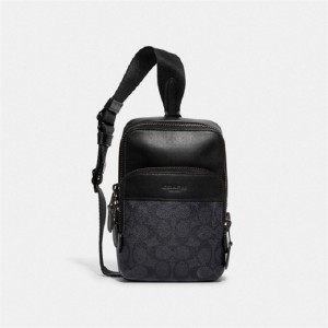 Coach Gotham Sling Pack 13 In Signature Canvas Grau | COH865462