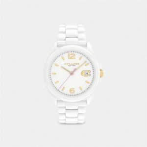 Coach Greyson Watch, 36 Mm Weiß | COH866261
