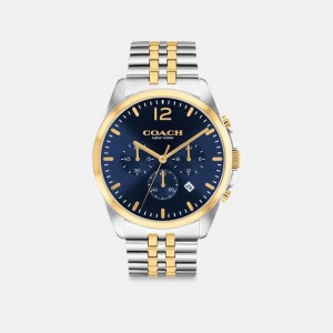 Coach Greyson Watch, 43 Mm Gold Silber | COH866980