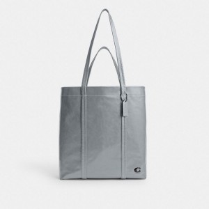 Coach Hall Tote Bag 33 Grau Blau | COH866665