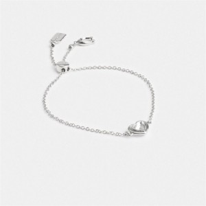 Coach Halo Heart Slider Bracelet Silber | COH866184