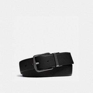Coach Harness Buckle Cut To Size Reversible Belt, 38 Mm Schwarz | COH866993