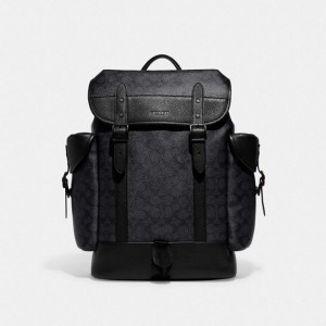 Coach Hitch Backpack In Signature Canvas Grau | COH866506