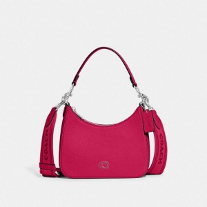 Coach Hobo Crossbody Bag With Signature Canvas Rosa | COH866551