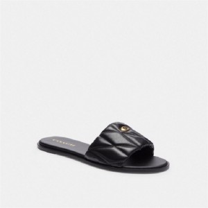 Coach Holly Sandal With Quilting Schwarz | COH865871