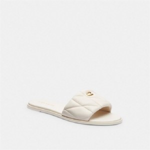 Coach Holly Sandal With Quilting Weiß | COH865893