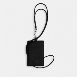 Coach Id Lanyard With Signature Canvas Schwarz | COH865663