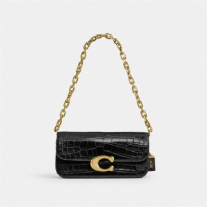 Coach Idol Bag 23 In Alligator Schwarz | COH864880