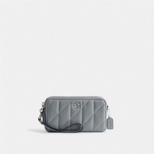 Coach Kira Crossbody Bag With Pillow Quilting Silber Grau Blau | COH865304
