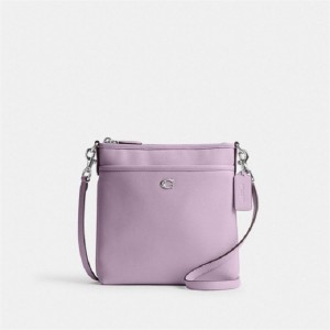 Coach Kitt Messenger Crossbody Bag Silber Lila | COH865219