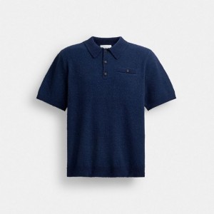 Coach Knit Polo Navy | COH866904