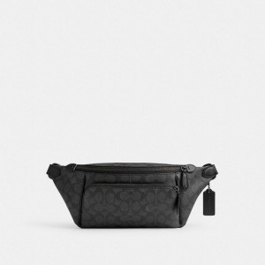 Coach League Belt Bag In Signature Canvas Grau | COH866686