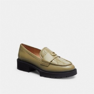 Coach Leah Loafer With Quilting Senfgelb | COH865775