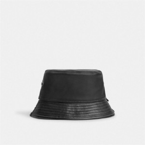 Coach Leather Bucket Hat Schwarz | COH866414