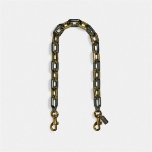 Coach Link Chain Strap Blau Grau | COH866441