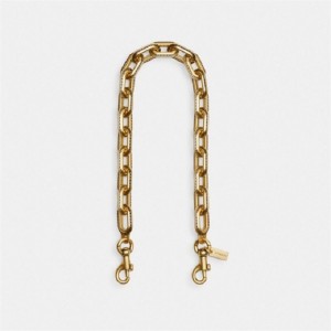 Coach Link Chain Strap Gold | COH866429