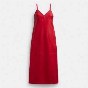 Coach Long Leather Dress Rot | COH866060
