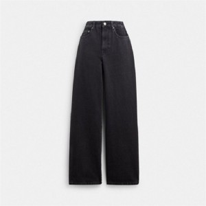 Coach Loose Fit Jeans In Organic Cotton Schwarz | COH866034