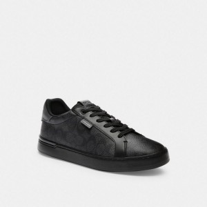 Coach Lowline Low Top Sneaker In Signature Canvas Grau | COH866816