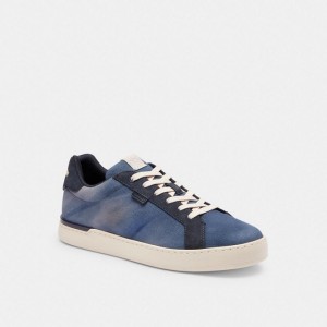 Coach Lowline Low Top Sneaker With Tie Dye Navy | COH866819